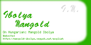 ibolya mangold business card